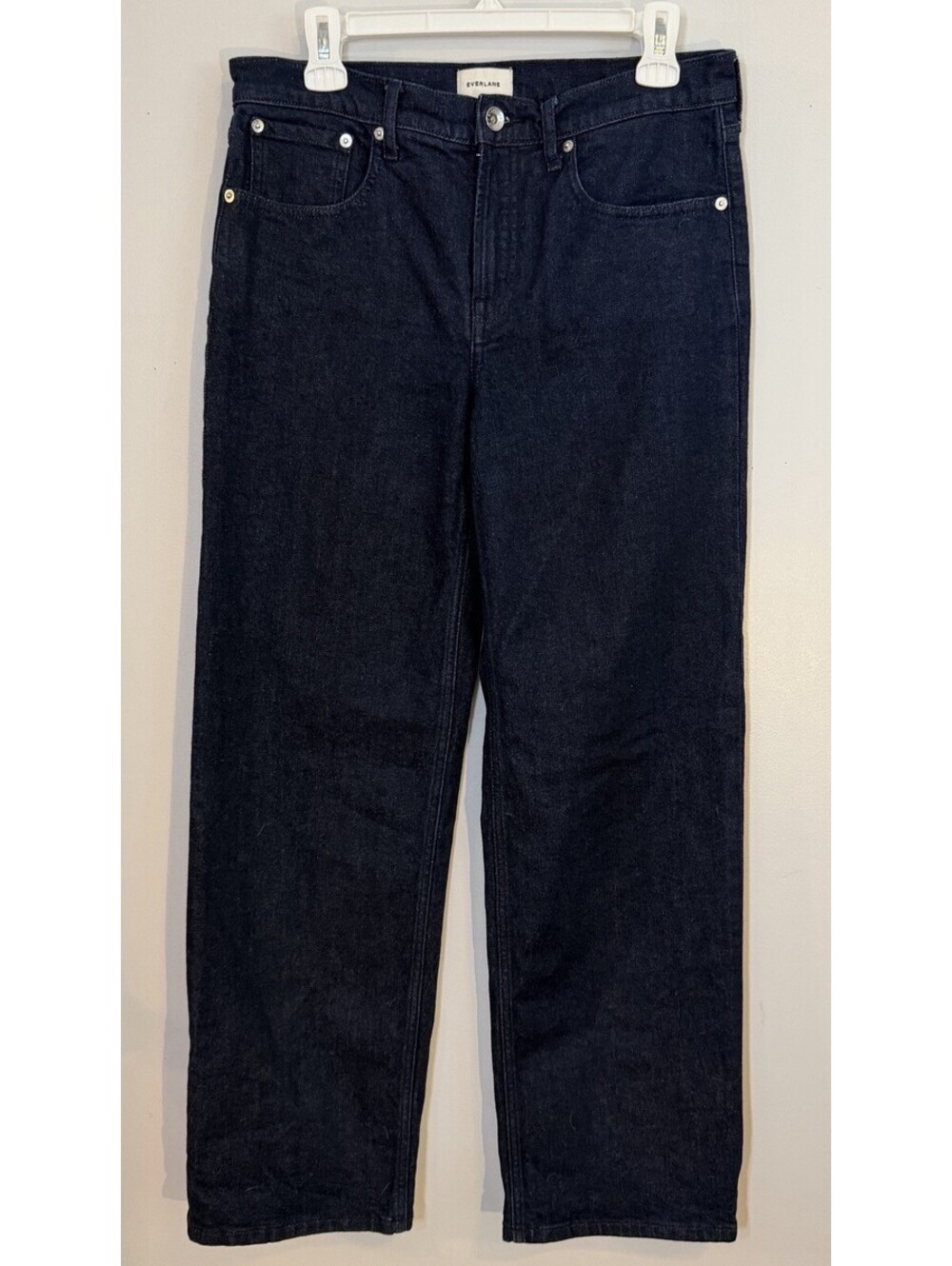 NWOT Everlane Way High Straight Leg Dark Indigo Blue Denim Jeans 28” X “30” / 6